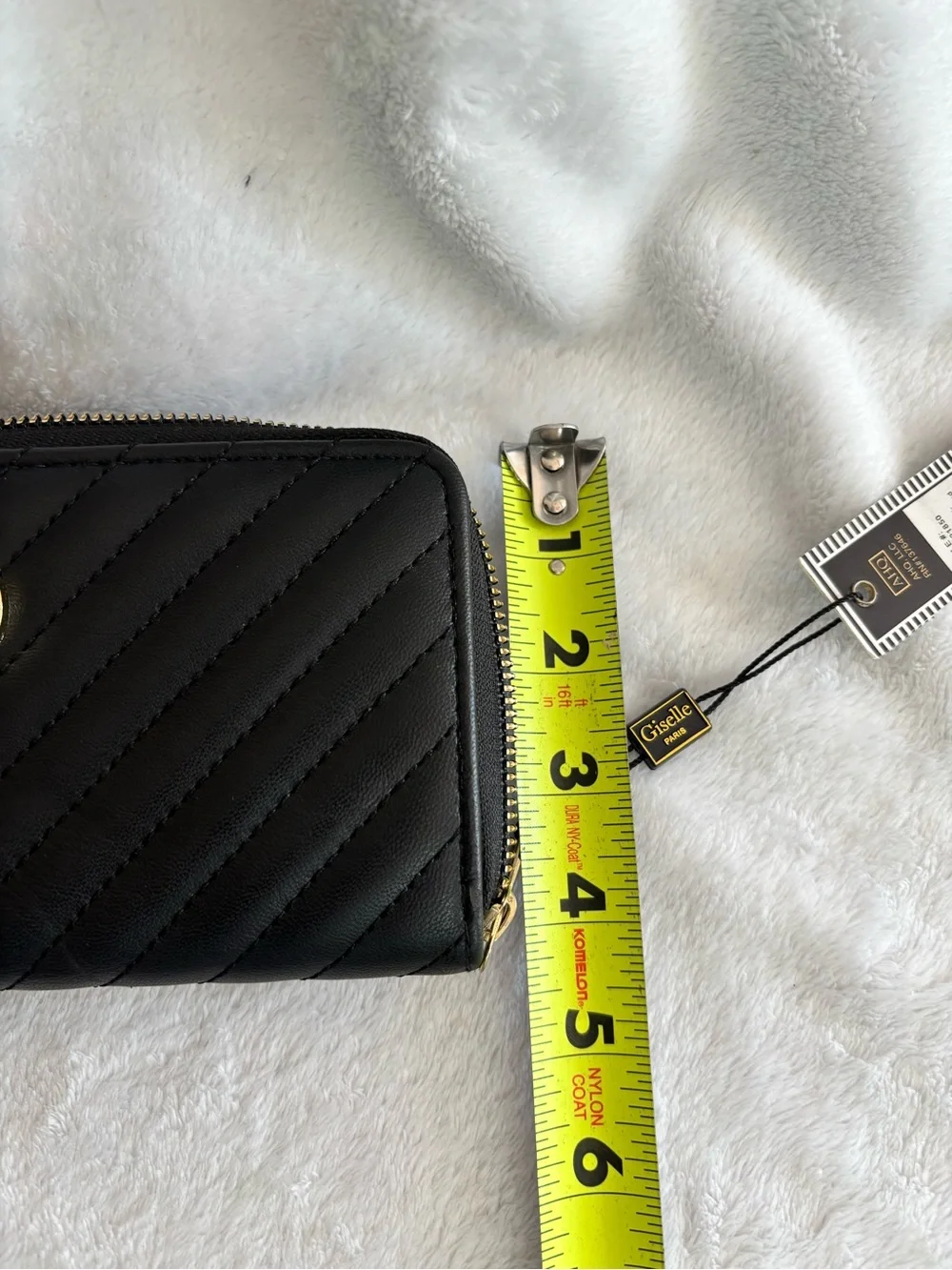 Giselle Paris Quilted Black Wristlet Clutch wallet